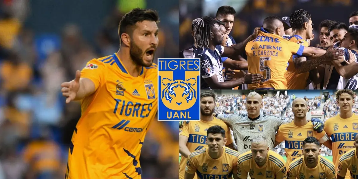 André-Pierre Gignac se vio visiblemente molesto con uno de sus compañeros de Tigres en el Clásico Regio.