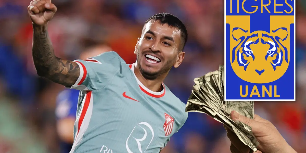 Ángel Correa, jugador que está muy cerca de llegar a los Tigres Foto: Atleti, Pexels, Escudoteca