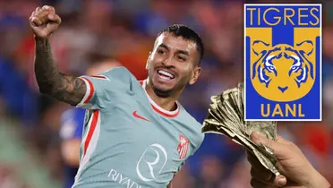 Ángel Correa, jugador que está muy cerca de llegar a los Tigres Foto: Atleti, Pexels, Escudoteca