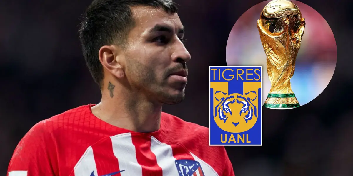 Ángel Correa y el otro Campeón del Mundo que ya enfrentó a Tigres Foto: Atleti, Escudoteca y FIFA