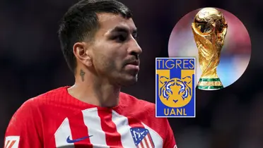 Ángel Correa y el otro Campeón del Mundo que ya enfrentó a Tigres Foto: Atleti, Escudoteca y FIFA