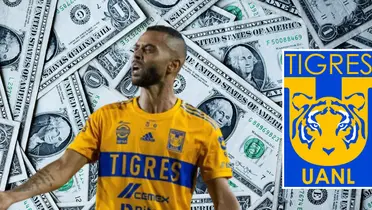 Carioca con el escudo de Tigres/FOTO: Fútbol Total