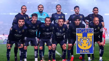 Chivas vs Tigres Foto: Chivas y Escudoteca