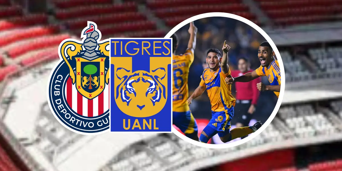 Chivas vs Tigres Foto: Escudoteca y Tigres UANL