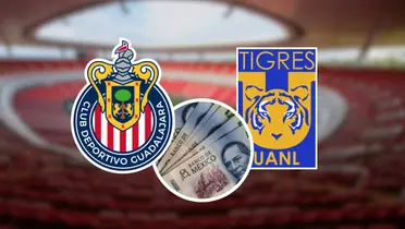 Chivas vs Tigres Foto: Estadio Akron, Bloomberg y Escudoteca