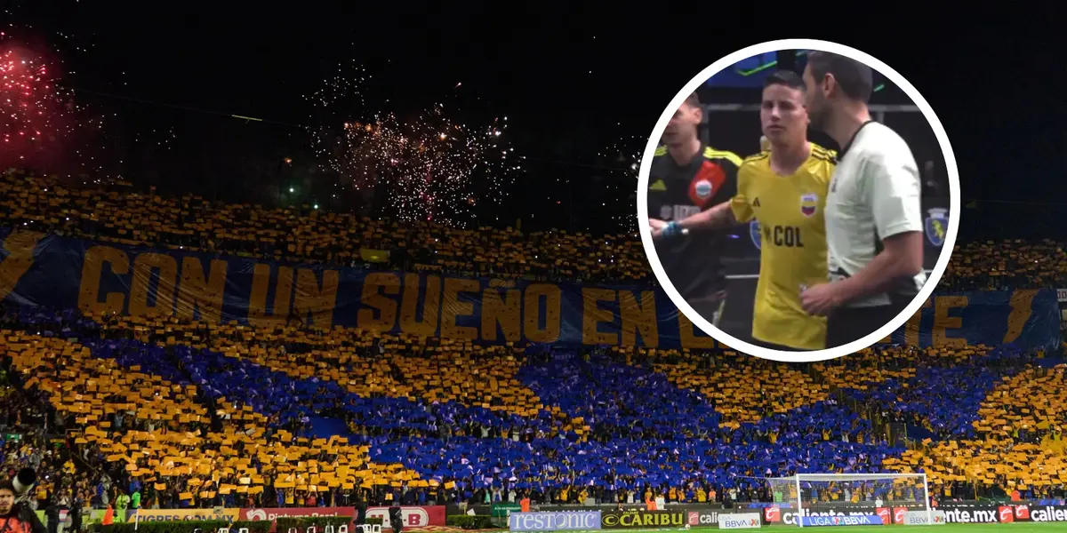 Club Tigres y James Rodríguez Foto: Club Tigres y Captura de X