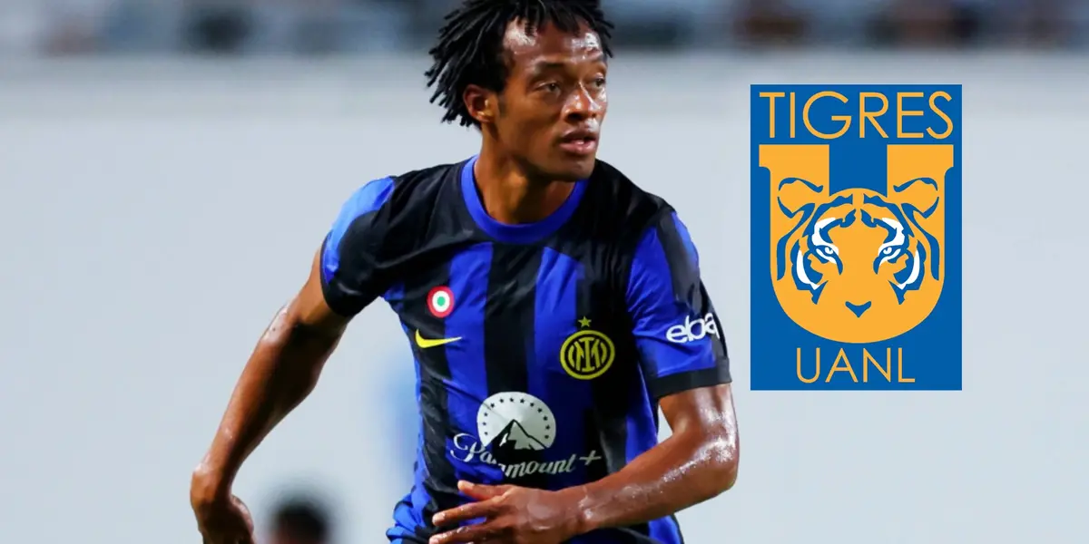 Cuadrado jugando, logo de Tigres (FUENTE: Transfermarket)