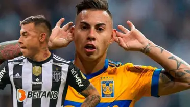 Edu Vargas con Mineiro y con Tigres/FOTO: MSN