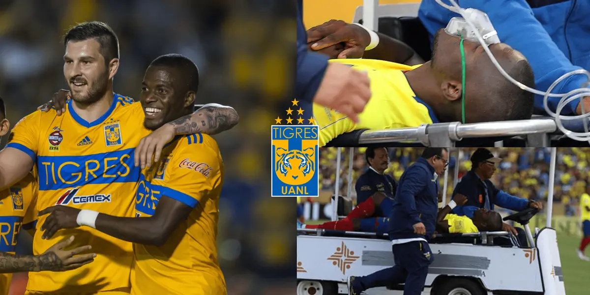 El ecuatoriano ex de Tigres sufrió una durísima lesión en Turquía