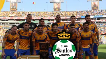 El XI de Tigres esta tarde ante Santos Laguna Foto: Tigres UANL y Escudoteca