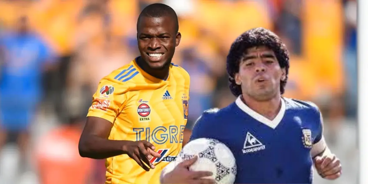 Enner con Tigres y Maradona/FOTO: Cadena 3