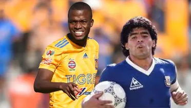 Enner con Tigres y Maradona/FOTO: Cadena 3
