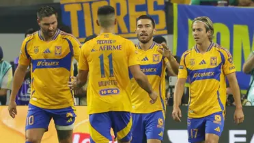 Equipo de los Tigres marcando gol (FUENTE: Somos Tigres)