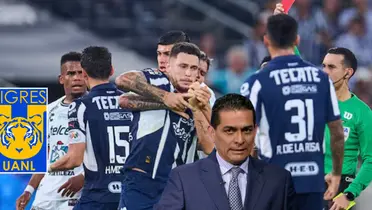 Expulsión de Ocampos , escudo de Tigres y Ramos Rizo/FOTO: Diario Deportivo Más