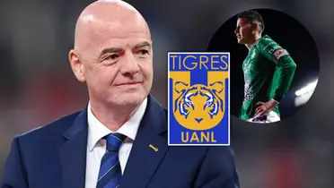 Gianni Infantino y James Rodríguez Foto: FIFA, Club León y Escudoteca