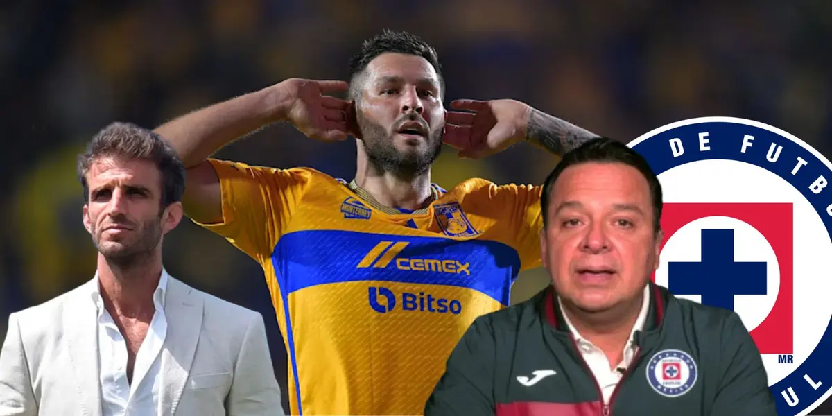 Gignac con alonso y Velázquez de Cruz Azul/FOTO: Ig Gignac