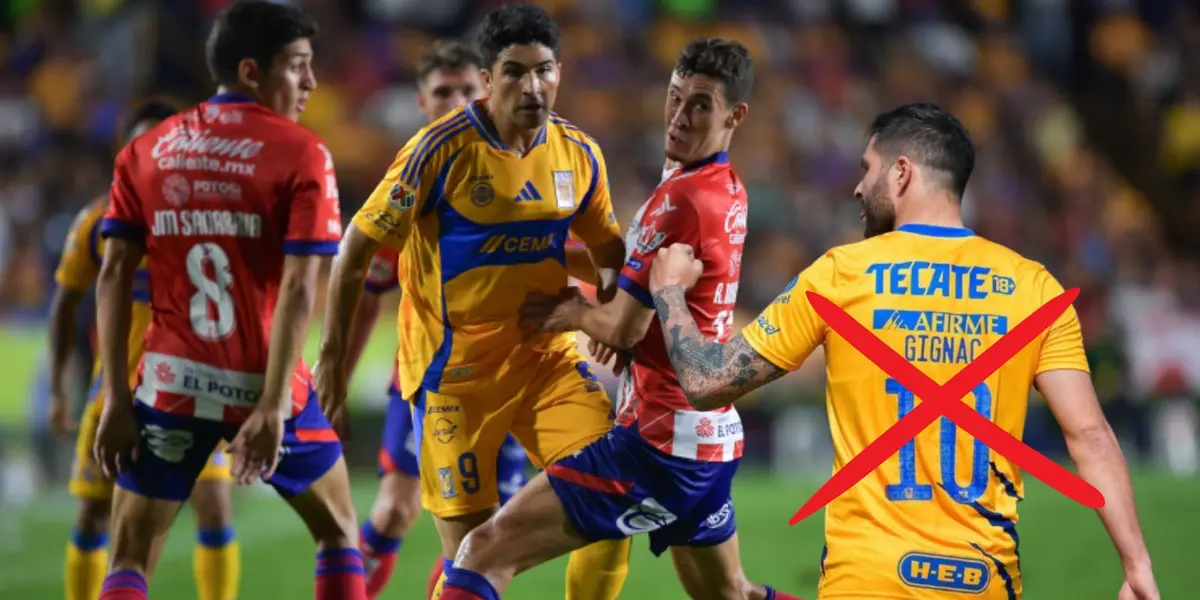 Gignac descartado en el Tigres vs San Luis/FOTO: Futbol total