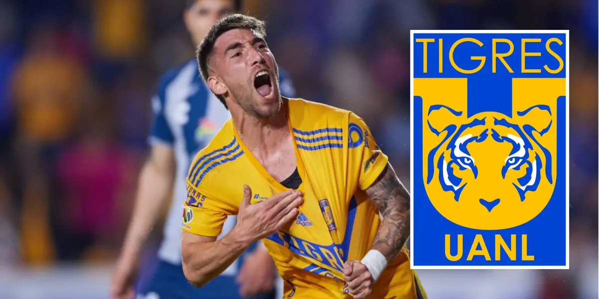 Gorriarán con escudo de Tigres/FOTO: Transfermarkt