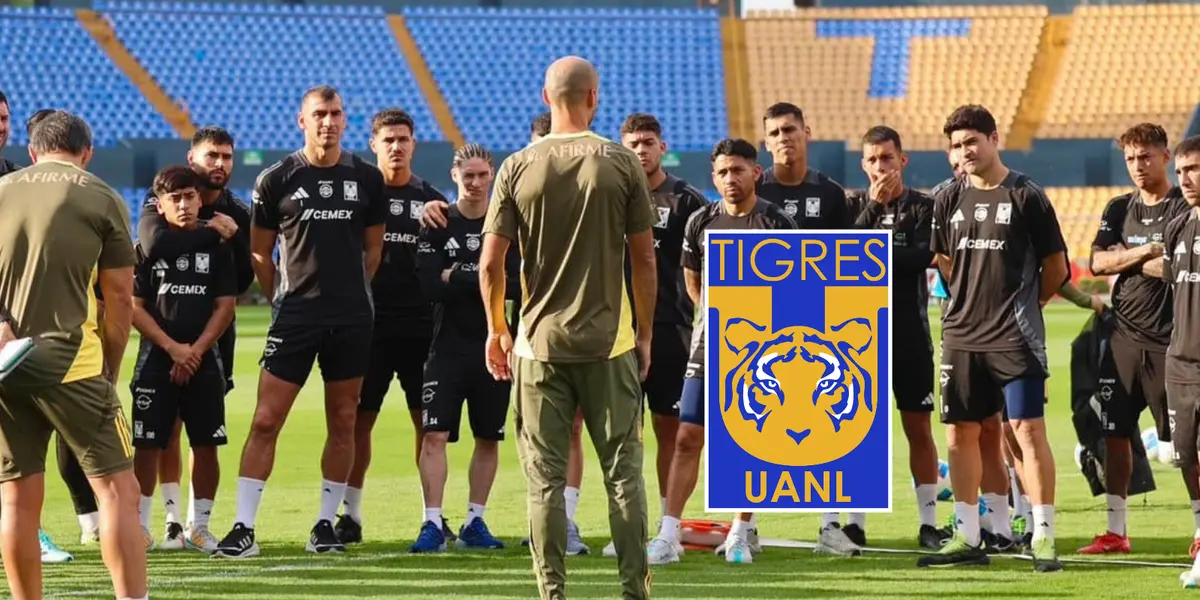 Guido Pizarro en su primera practica con el grupo Foto: Tigres UANL y Escudoteca