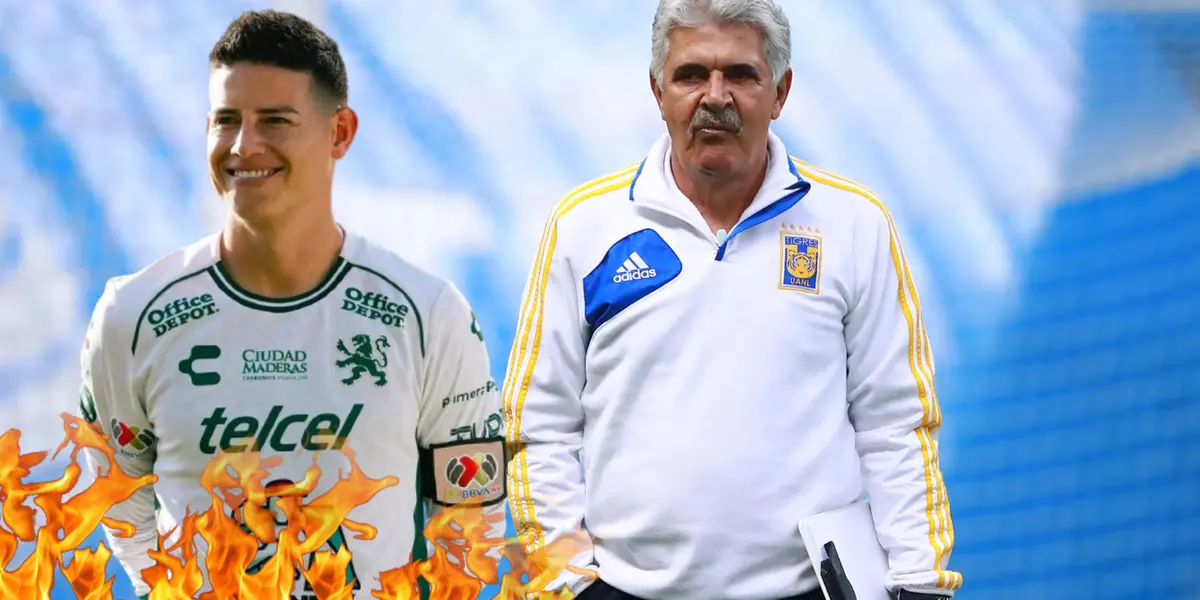 James Rodríguez y Ricardo Ferretti Foto: Tigres UANL y Club León