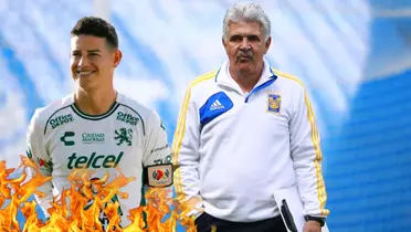James Rodríguez y Ricardo Ferretti Foto: Tigres UANL y Club León