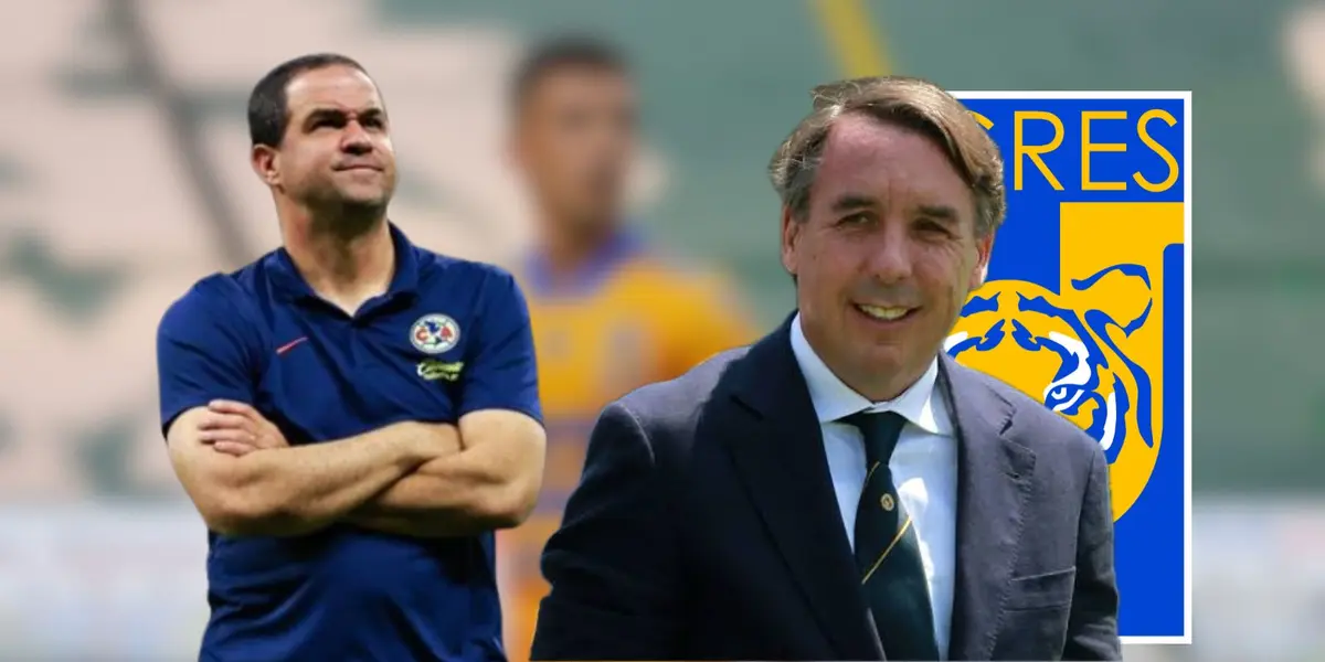 Jardine y Azcárraga con ex de Tigres y escudo/FOTO: Récord