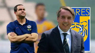 Jardine y Azcárraga con ex de Tigres y escudo/FOTO: Récord