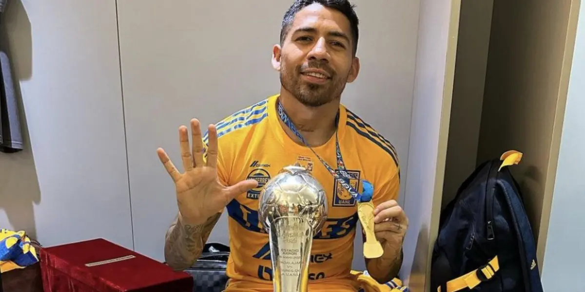 Javier Aquino ha ganado cinco títulos con Tigres / @TigresOficial