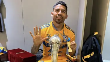 Javier Aquino ha ganado cinco títulos con Tigres / @TigresOficial