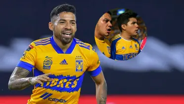 Javier Aquino y Aficionados de Tigres Foto: Concacaf e Imagen creada con Grok