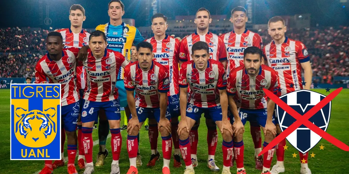 Jugadores de san Luis y tigres/FOTO: X San Luis
