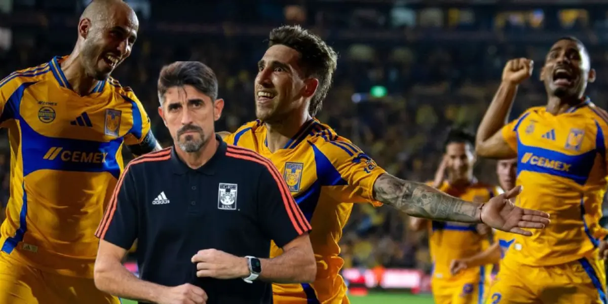 Jugadores de Tigres celebrando y Paunovic/FOTO:ESPN