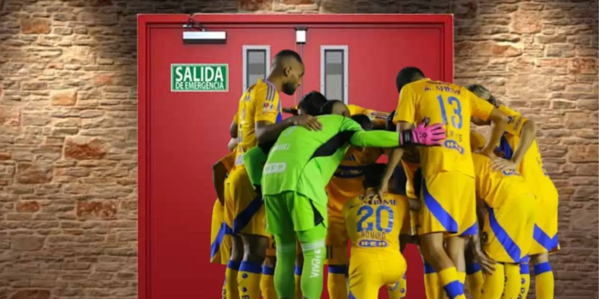Jugadores de Tigres en la puerta de salida/FOTO: fútbol total