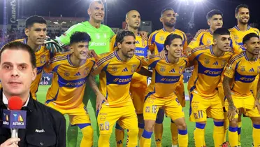 Jugadores de Tigres y Martinoli/FOTo: x Tigres
