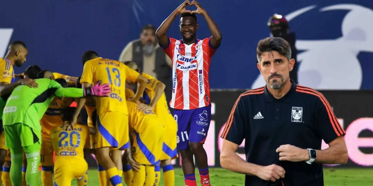 Jugadores de Tigres y Pauno con Vitinho/FOTO: x Raúl Orvañanos