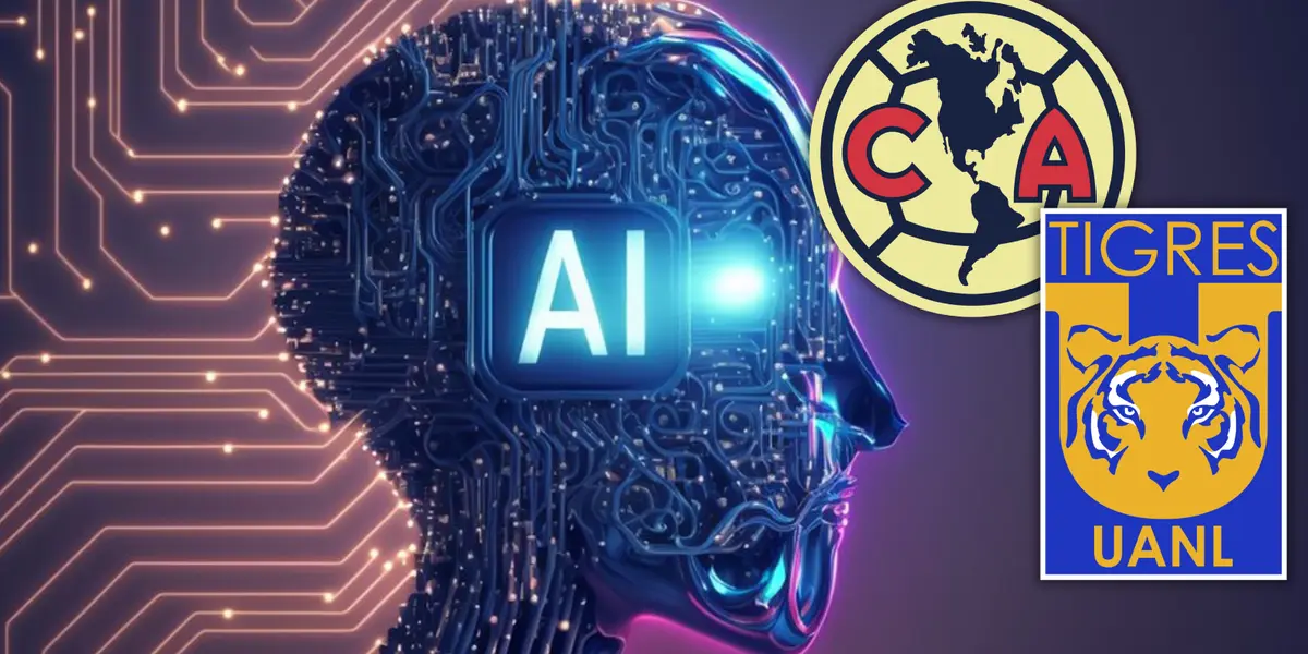 La Inteligencia Artificial se la juega con el resultado del América vs Tigres Foto: SCI Web y Escudoteca