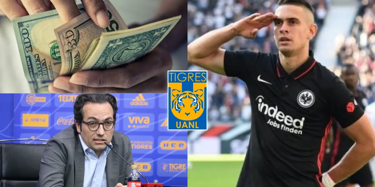 Las negociaciones entre Rafael Santos Borré y Tigres siguen avanzando