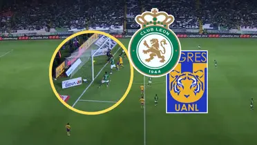 León vs Tigres Foto: Captura de Win Sports y Escudoteca