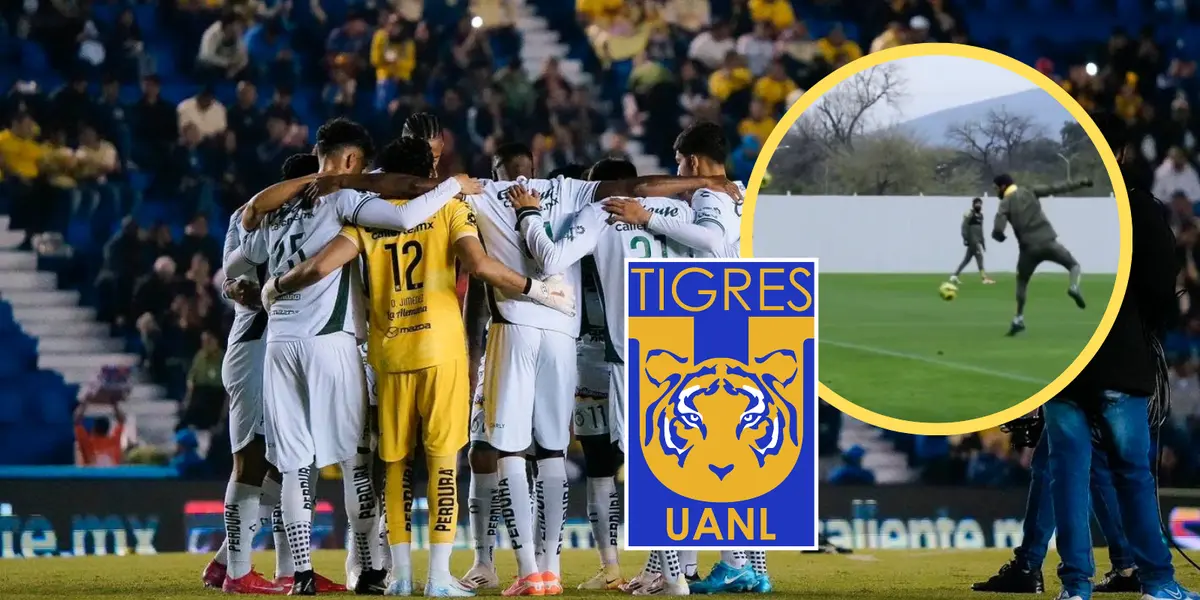 León vs Tigres Foto: Club León, Escudoteca y Tigres UANL