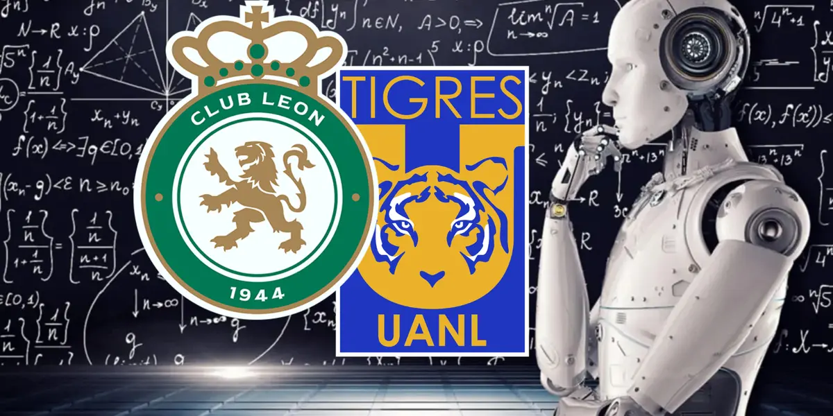 León vs Tigres Foto; SCWEB y Escudoteca