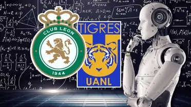 León vs Tigres Foto; SCWEB y Escudoteca