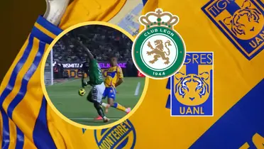 León vs Tigres Foto: Tigres UANL, Escudoteca y Captura de Tubi