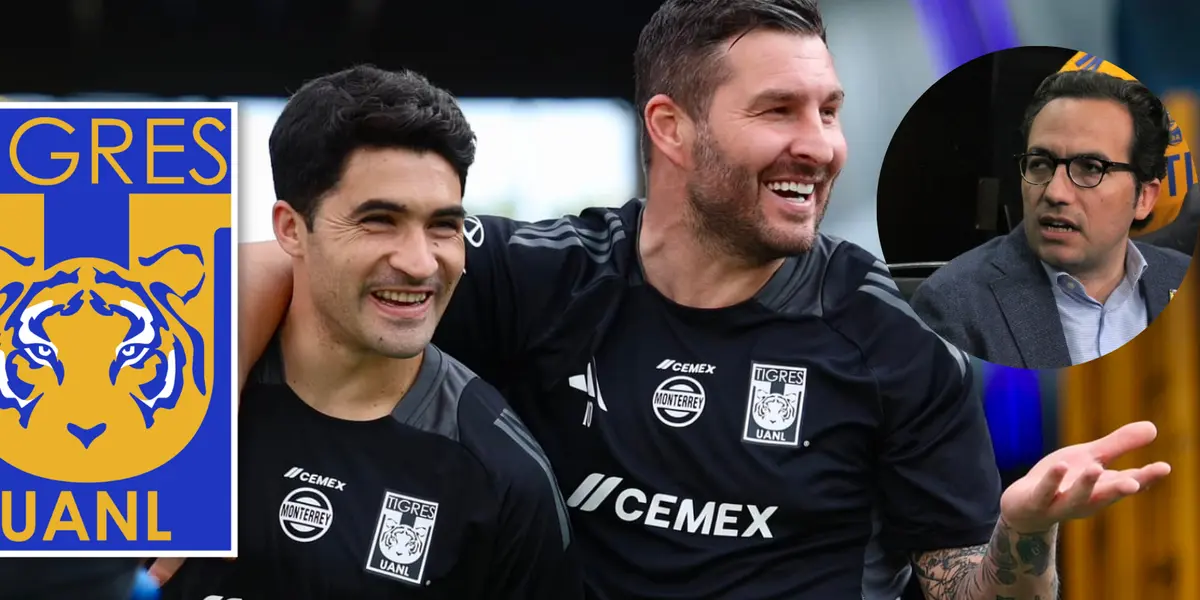 Mauricio Culebro, Nicolás Ibáñez y André Pierre Gignac Foto: Escudoteca y Tigres UANL