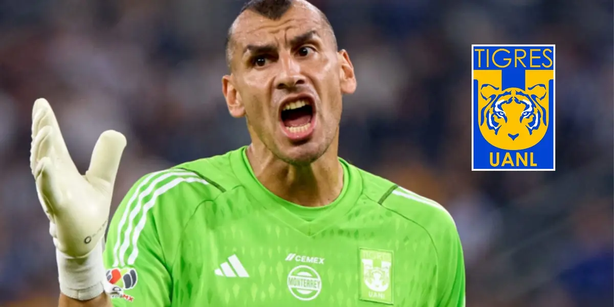 Nahuel con escudo de Tigres/FOTO: Esto