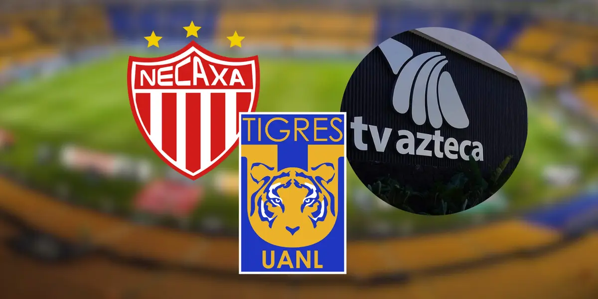 Necaxa vs Tigres Foto: Escudoteca y TV Azteca