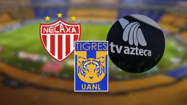 Necaxa vs Tigres Foto: Escudoteca y TV Azteca