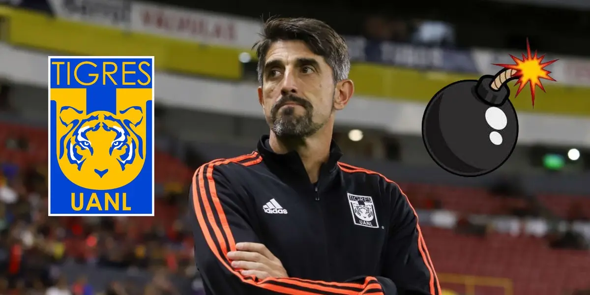 Paunovic con escudo de Tigres y un bombazo/FOTO: Milenio