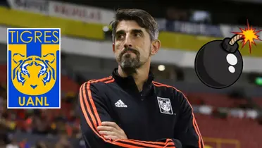 Paunovic con escudo de Tigres y un bombazo/FOTO: Milenio