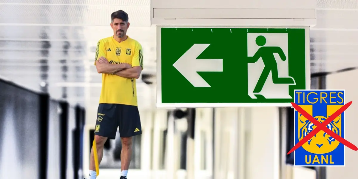 Paunovic en la salida con escudo de Tigres/FOTO: Mediotiempo