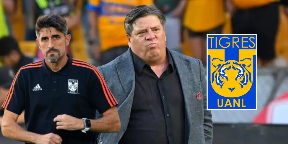 Piojo y Paunovic con escudo de Tigres/FOTO: Fútbol Total